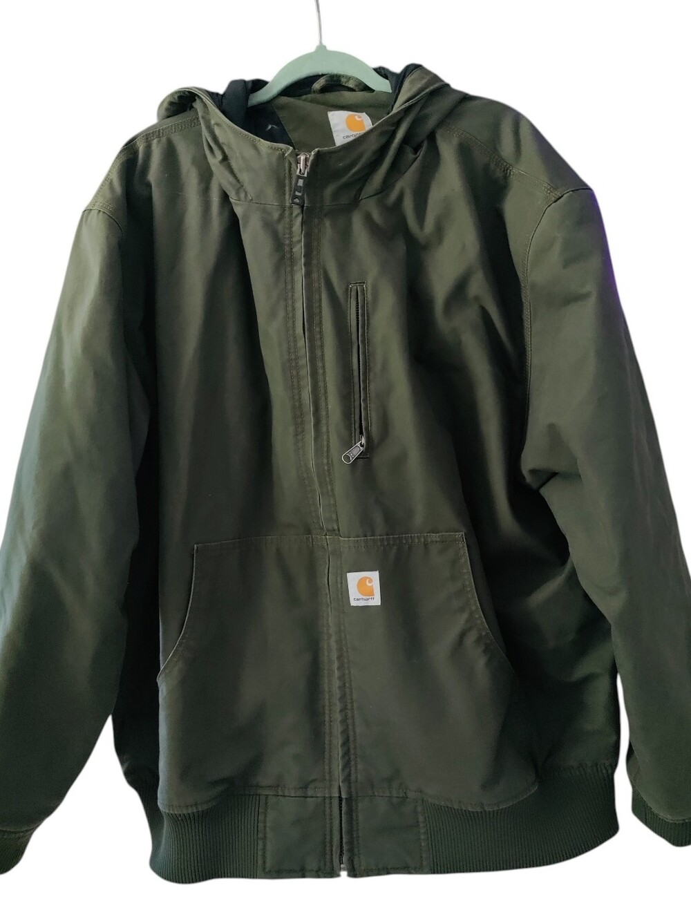 Carhartt Quick Duck Hooded Jacket Workwear Gorpcore Canvas Zip